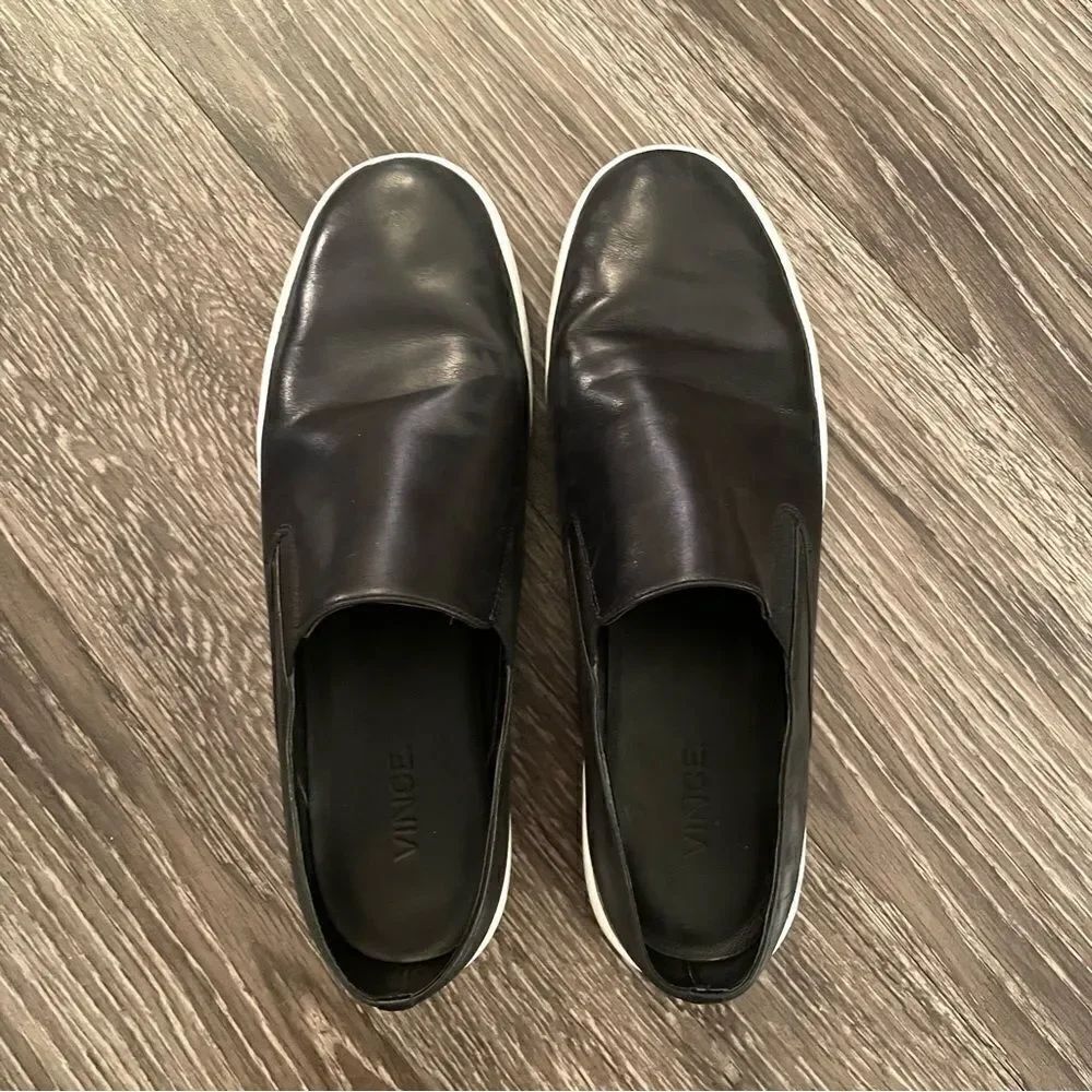 Vince leather slip on sneakers - Picture 6 of 8
